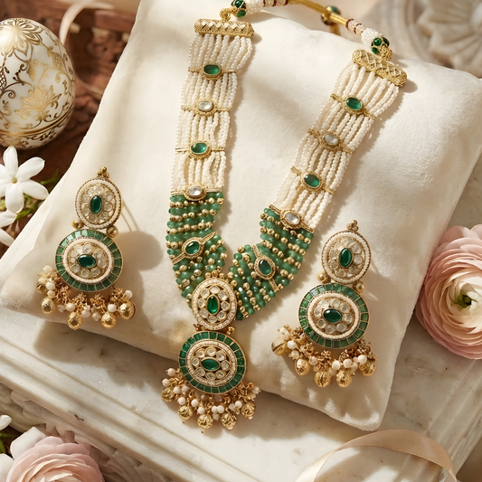 Kundan Choker Necklace Set with Matching Earrings