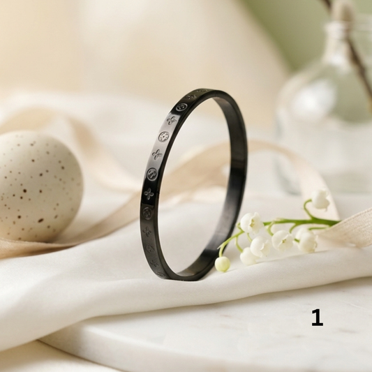 Midnight Luxe Textured Bangle Collection