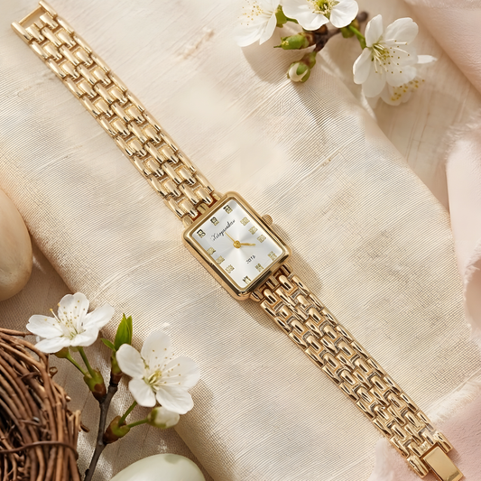 Elegant Gold-Tone Wrist Watch for Women