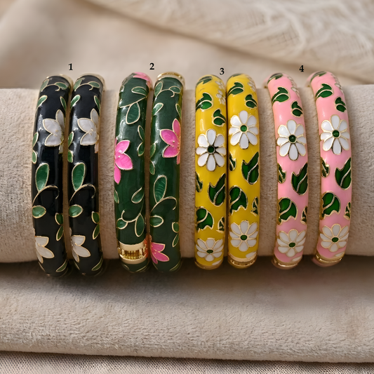 Colorful Enamel Bangles For Women