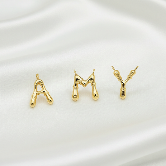 Gold Alphabet Initial Charm