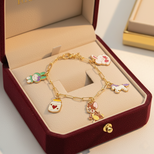 Customized Charm Bracelet – Personalized Enamel Charms