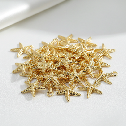 Gold Starfish Charm