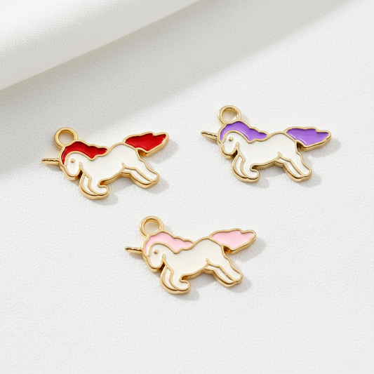 Enamel Unicorn Charm