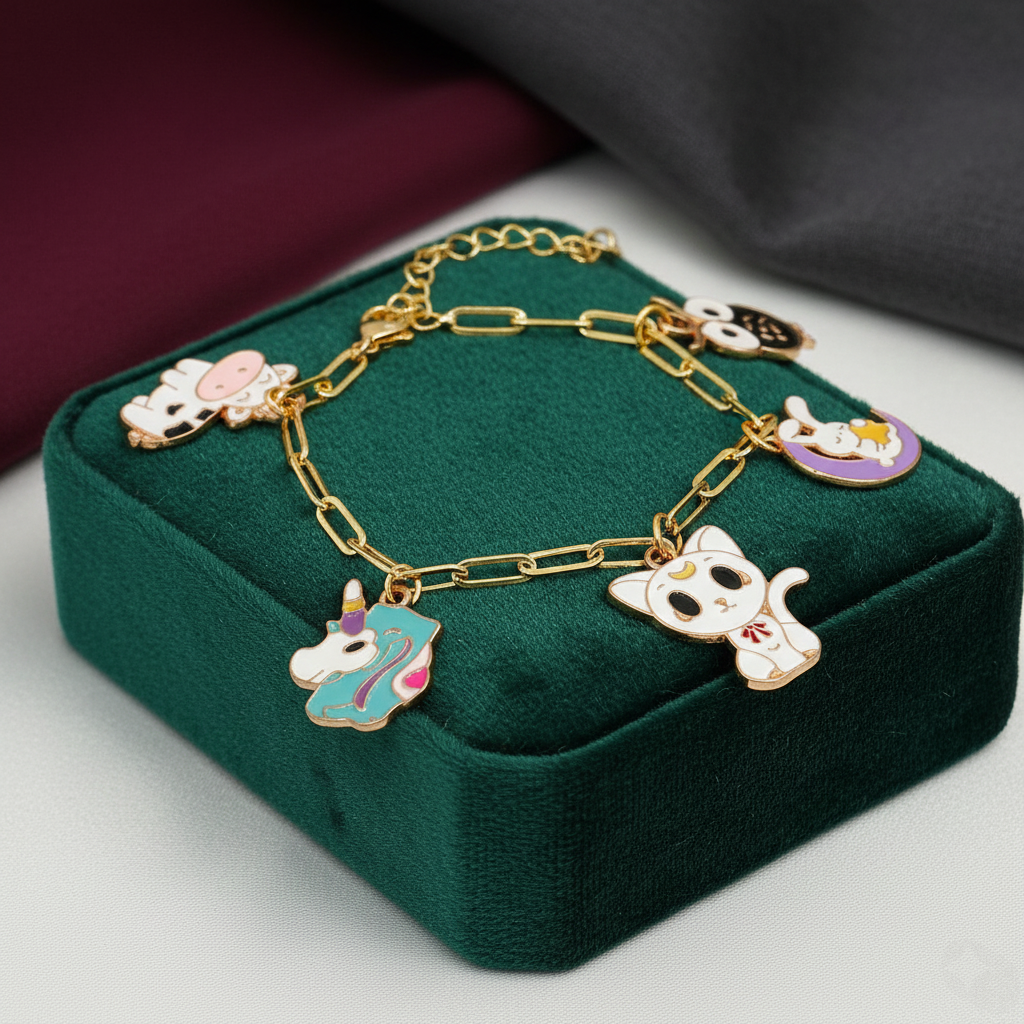 Customized Charm Bracelet – Enamel Charms