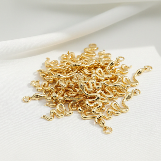 Gold Simple Snake Charm