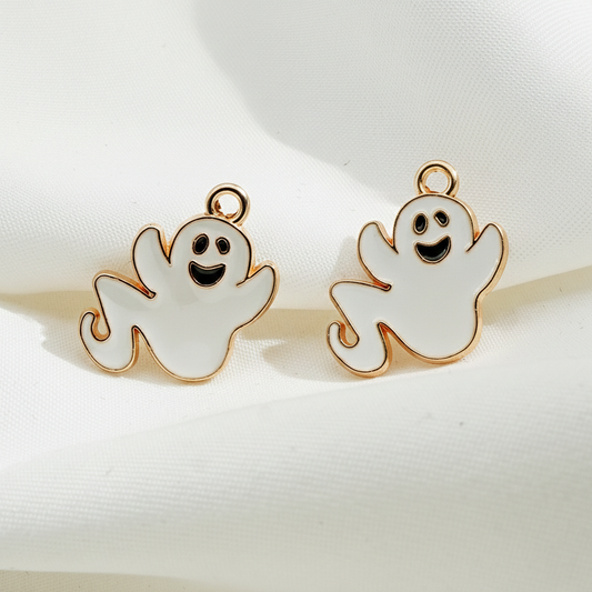 Cute Enamel Ghost Charms For Bracelet Necklace