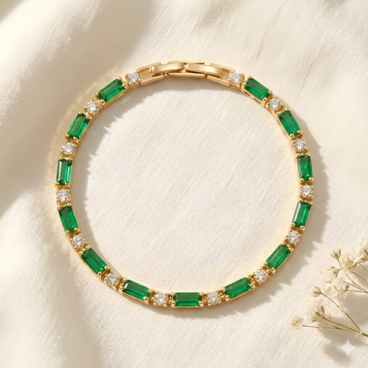 Baguette Crystal Tennis Bracelet