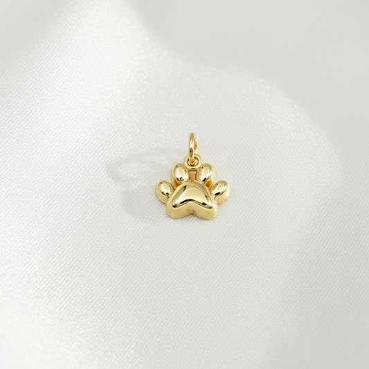 Gold Paw Print Charm
