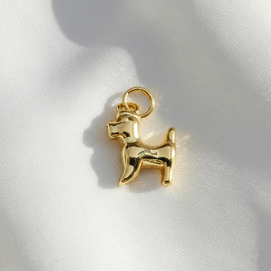 Gold Minimal Dog Charm