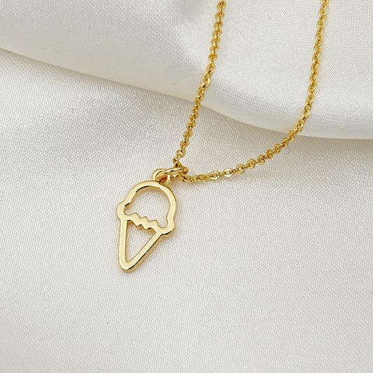 Gold Tiny Ice Cream Charm