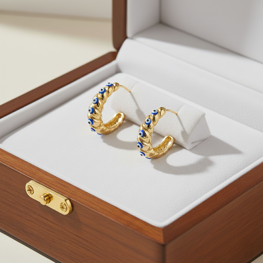 Evil Eye Hoop Earrings