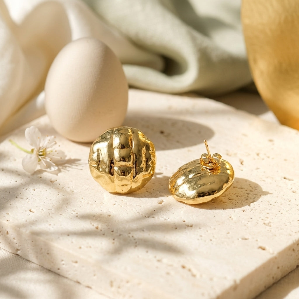 Big Dome Stud Earrings