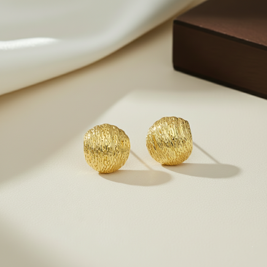 Textured Dome Stud Earrings