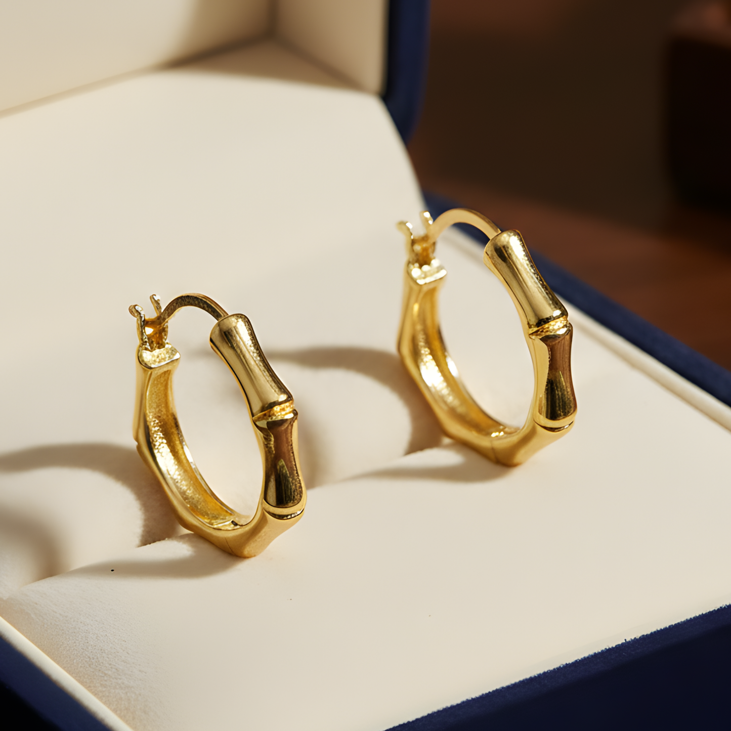 Geometric Gold Huggie Hoop Earrings