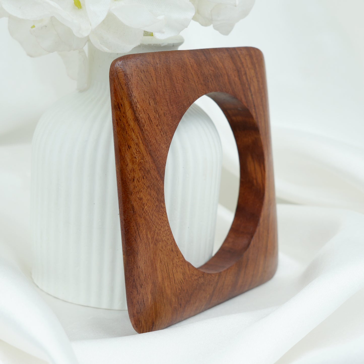 Bohemian Wooden Geometric Bangle