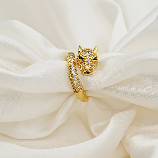Moissanite Diamond Panther Ring