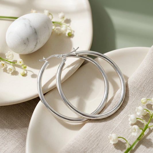Classic Hoop Earrings – Gold, Silver & Rose Gold