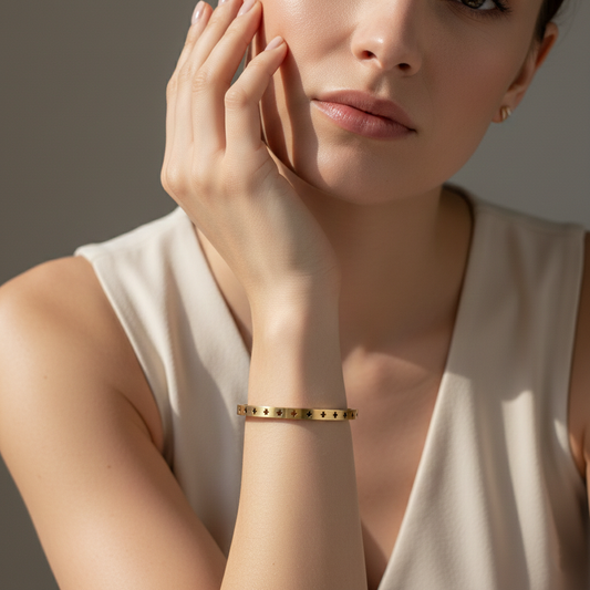 Celestial Star Cutout Bangle