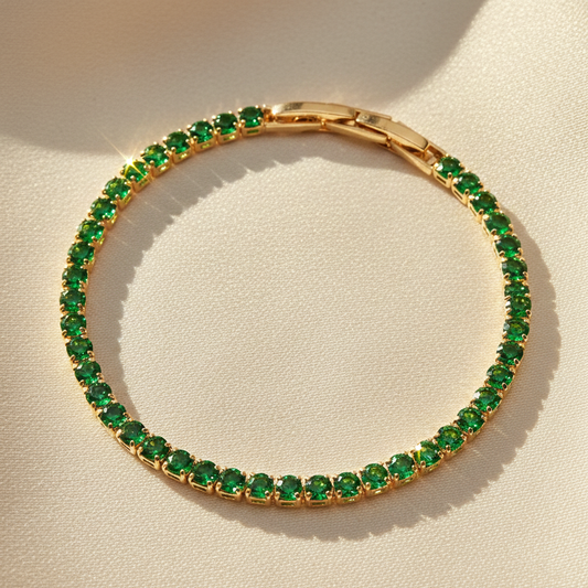 Emerald Stone Tennis Bracelet