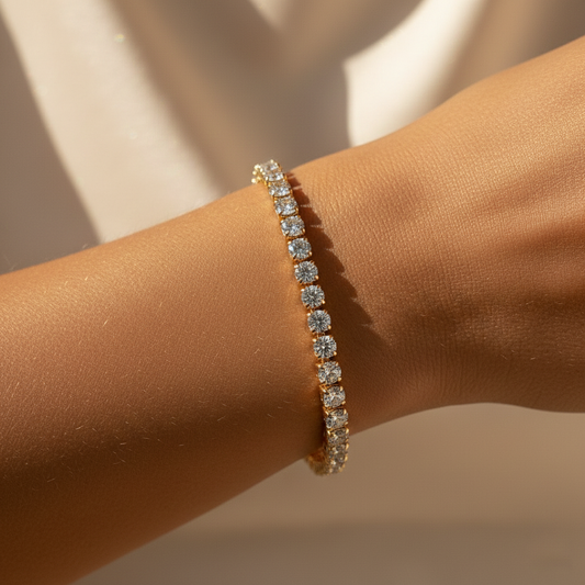 Round Moissanite Diamond Tennis Bracelet