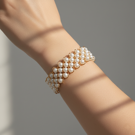 Elegant Pearl Cuff Bracelet