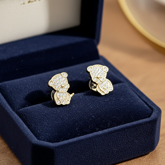 Teddy Bear Stud Earrings