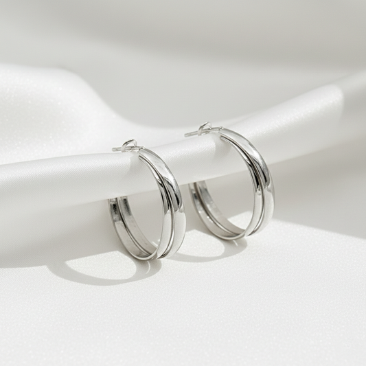Double Layer Hoop Earrings