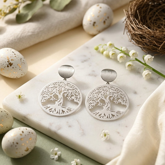 Tree of Life Statement Drop Earrings