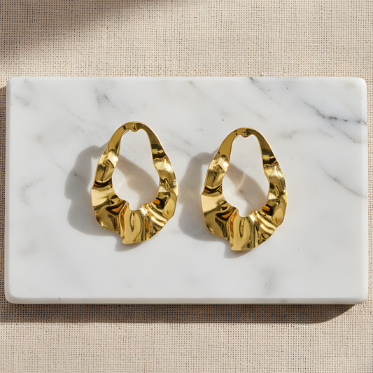 Sculpted Gold Earrings
