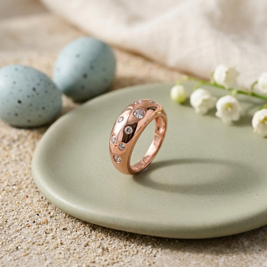 Rosé Sparkle Dome Ring