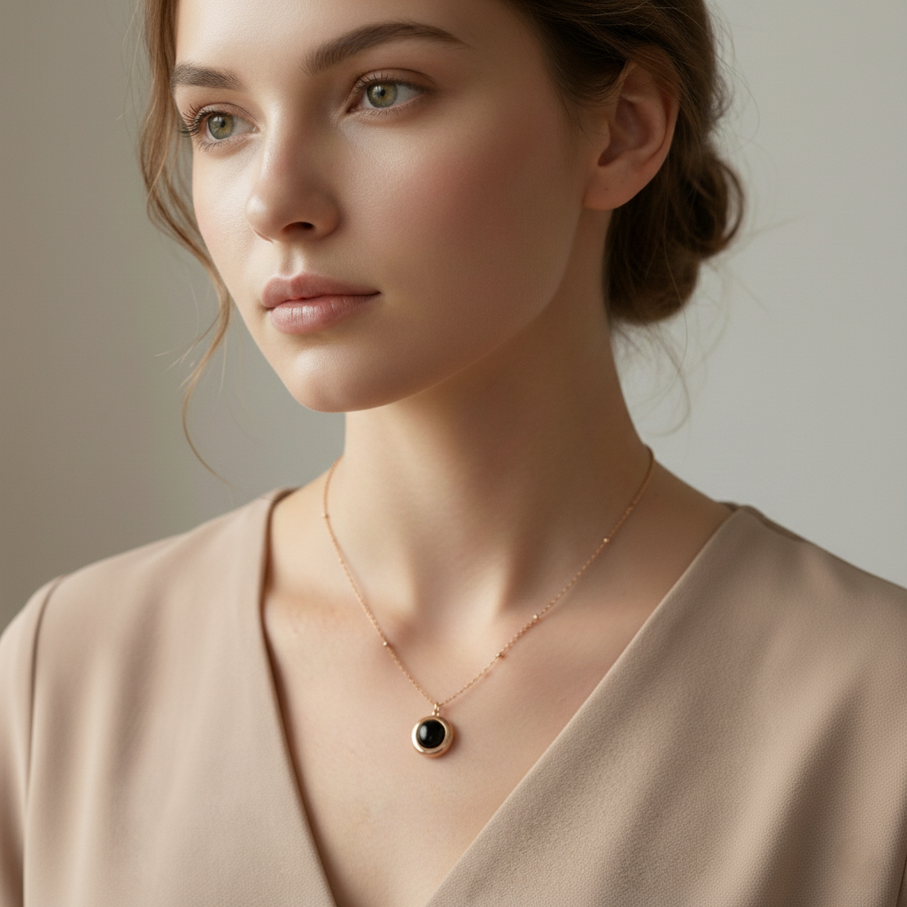 Black Onyx Pendant Necklace