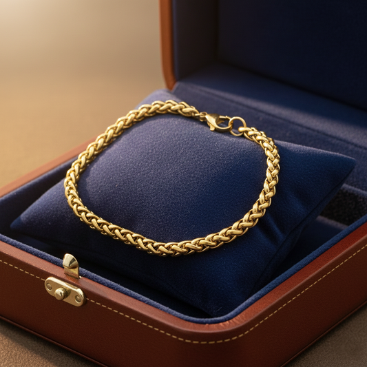 Gold Cuban Link Chain Bracelet