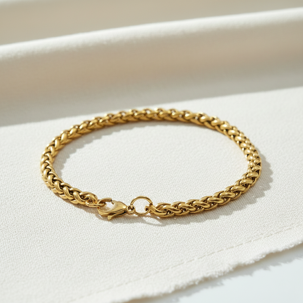 Gold Cuban Link Chain Bracelet