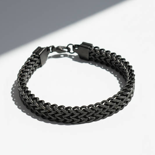 Black Stainless Steel Cuban Link Bracelet