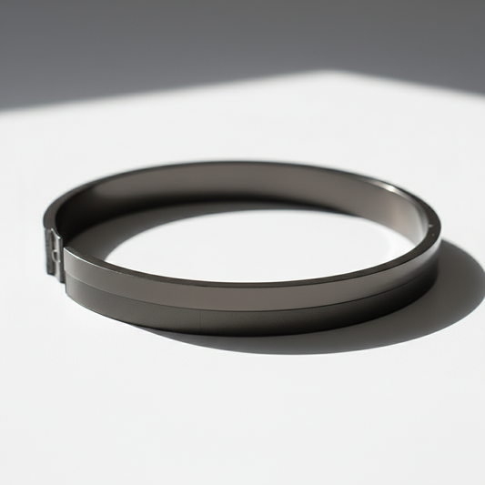 Minimal Two-Texture Matte Hinged Bracelet