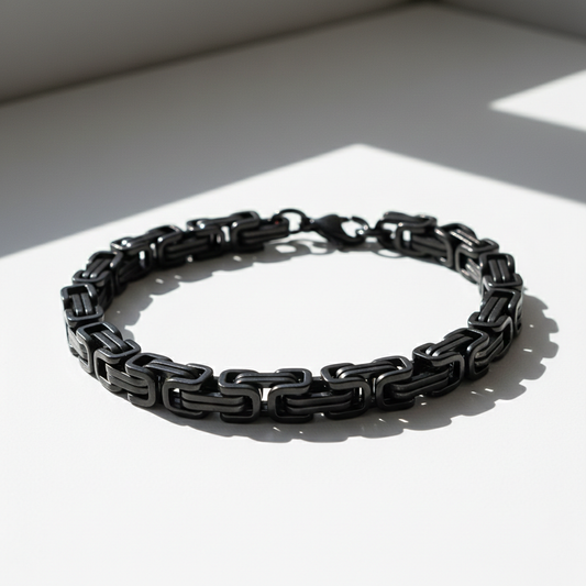 Black Byzantine Link Bracelet