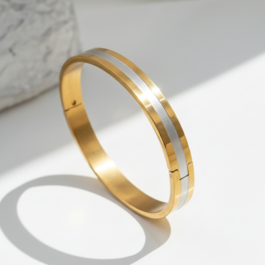 Dual Tone Bracelet For Men