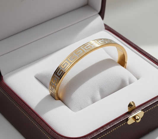 Gold & Silver Greek Key Bracelet