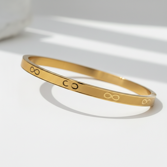 Infinity Symbol Minimal Bangle Bracelet