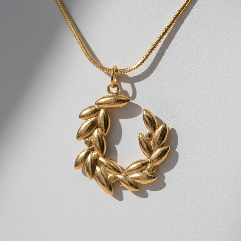 Laurel Wreath Pendant Necklace