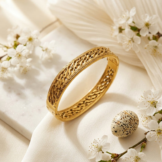 Golden Filigree Gold Plated Bracelet