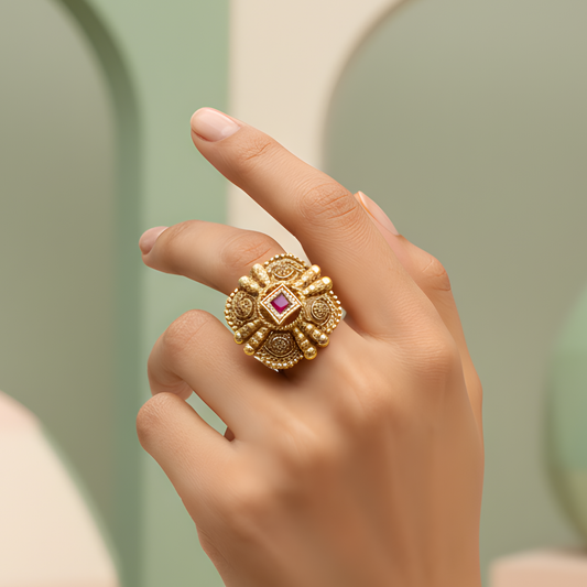 Temple Jewelry Statement Ring