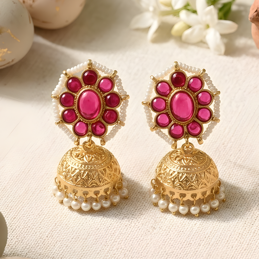 Statement Earrings with Ghungroo Bells