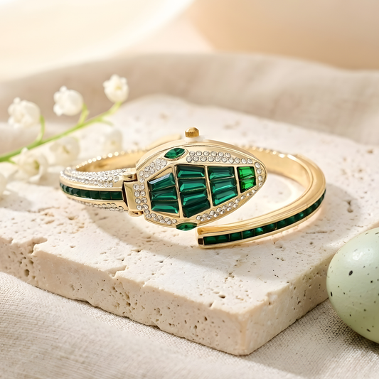 Snake Design Hidden Watch Bracelet for Women