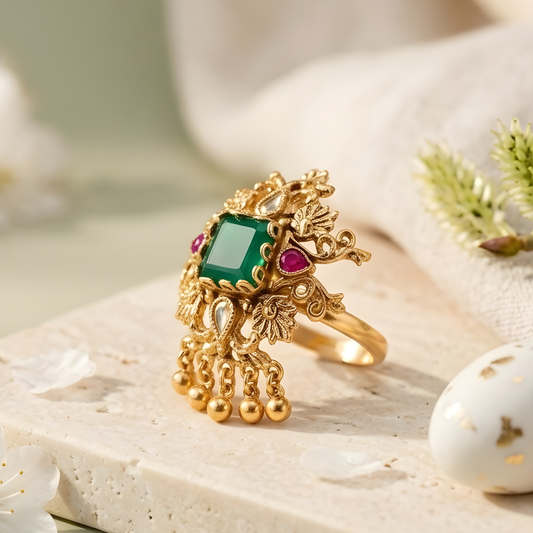 Antique Floral Statement Ring