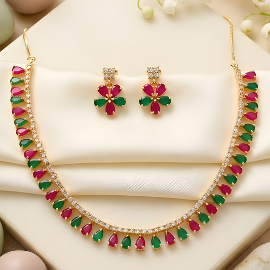 Moissanite Diamond Tennis Necklace Set