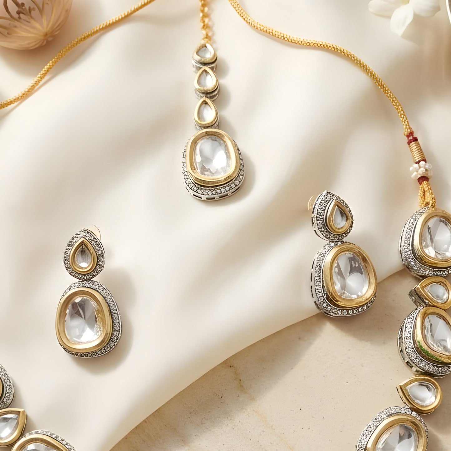 Polki Diamond Bridal Jewelry Set