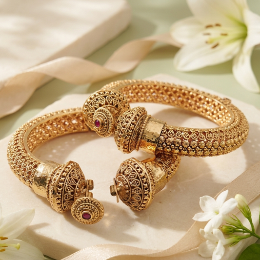 Antique Traditional Openable Kada Bangles