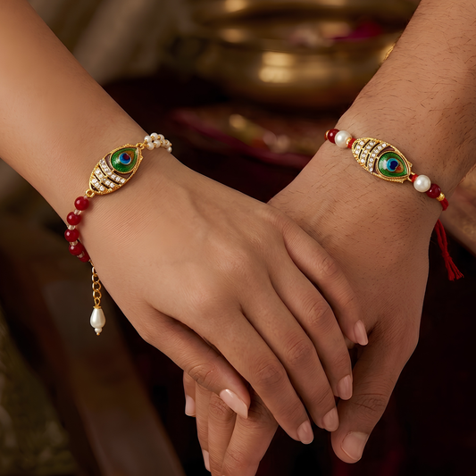 Morpankh Design Rakhi Combo Set